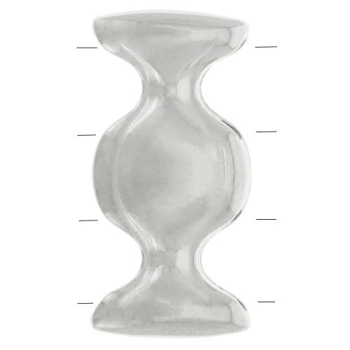 Conector para cuentas Ginko Duo 18x9 mm Dialiskari III - Plateado antiguo