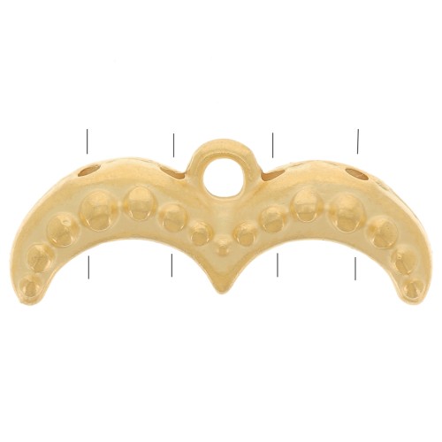 Punta tejedora con perlas Ginko Duo 20x8 mm Avolathonisi III - Dorado fino