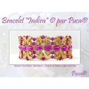 Cuentas de vidrio Samos® by Puca® 7x5 mm - New Cracked Light Amethyst x10g