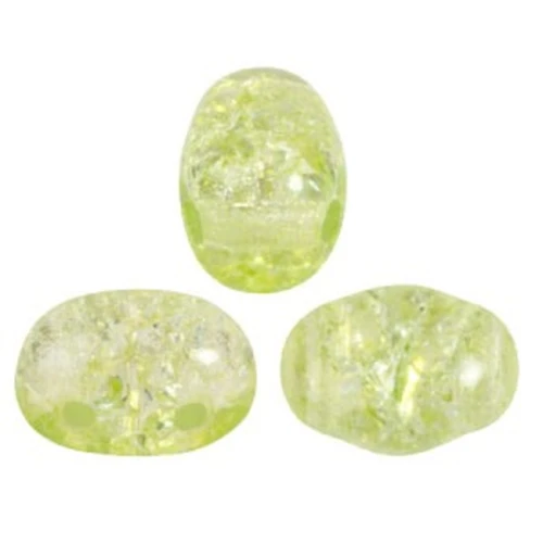 Cuentas de vidrio Samos® by Puca® 7x5 mm - New Cracked Lime x10g