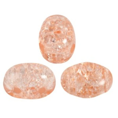 Cuentas de vidrio Samos® by Puca® 7x5 mm - Nuevo Cracked Light Peach x10g