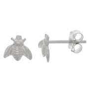 Pendientes abeja 5x6 mm - Plata 925 x2