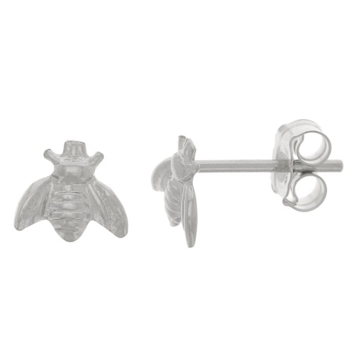Pendientes abeja 5x6 mm - Plata 925 x2