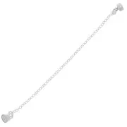 Cierre magnético 10x4 mm con cadena de seguridad Forçat 7 cm - Plata 925