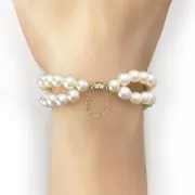 Cierre magnético 10x4 mm con cadena de seguridad Forçat 7 cm - Plata 925