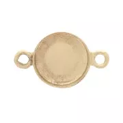 Distanciador redondo engarzado para cabujón base plana 5 mm - Gold filled x1