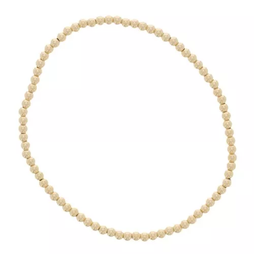 Pulsera elástica con cuentas redondas de 2 mm - Gold filled x1
