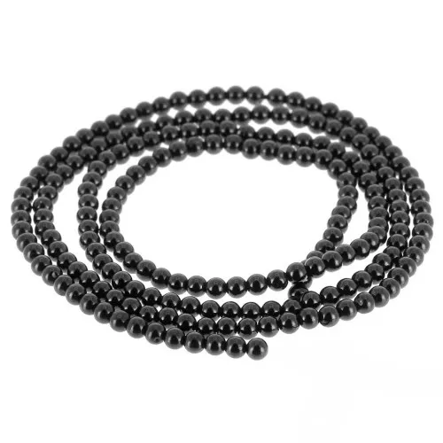 Cuentas redondas 2,5 mm piedra preciosa - Spinelle negro x38cm
