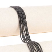 Cuentas redondas 2,5 mm piedra preciosa - Spinelle negro x38cm