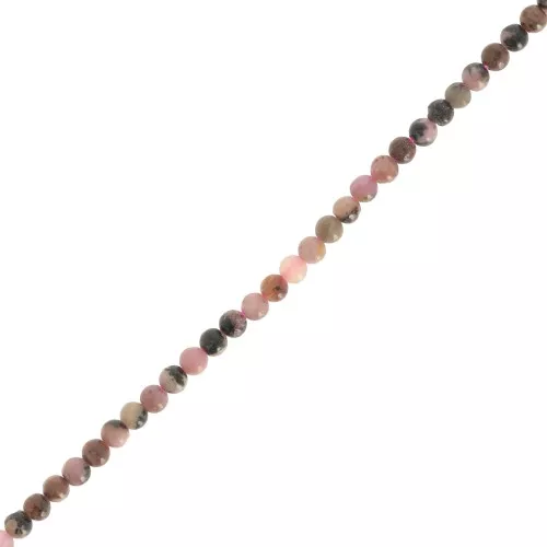 Cuenta redonda 2 mm gema - Rodonita x39cm