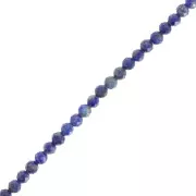 Cuentas facetadas redondas 3 mm gema - Lapislázuli x38cm