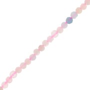 Cuenta redonda facetada 3 mm gema - Morganita x39cm|raw }}