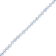 Cuenta redonda facetada 3 mm gema - Aguamarina x38cm|raw }}