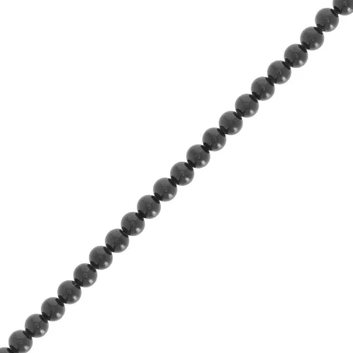 Cuenta redonda 3 mm gema - Spinelle negra x38cm