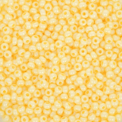 Cuentas de Rocalla Preciosa 11/0 2 mm - Opaque Yellow Terra Pearl x20 g