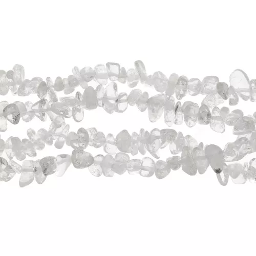 Chips 8 - 11 mm cuentas de piedras preciosas - Cristal de roca x79cm