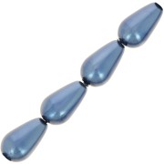 Preciosa Pearls - Perla en forma de pera 10x6 mm - Azul x10|raw }}