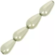 Preciosa Pearls - Perla en forma de pera 10x6 mm - Verde claro x10