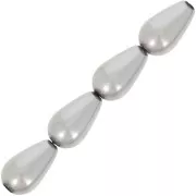 Preciosa Pearls - Perla en forma de pera 10x6 mm - Gris oscuro x10