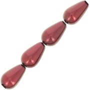 Preciosa Perlas - Perla en forma de pera 10x6 mm - Burdeos x10