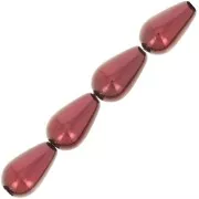 Preciosa Perlas - Perla en forma de pera 10x6 mm - Burdeos x10