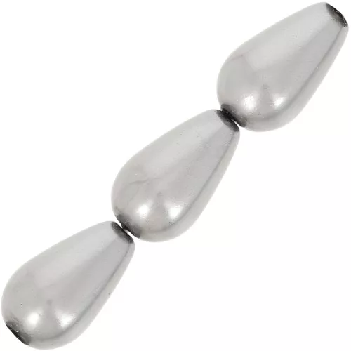 Preciosa Perla en Forma de Perla 15x8 mm - Dark Grey x5