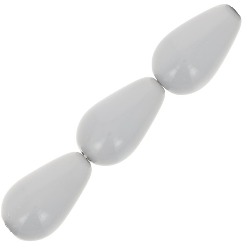 Preciosa Pearls - Perla en forma de pera 15x8 mm - Cerámica gris x5