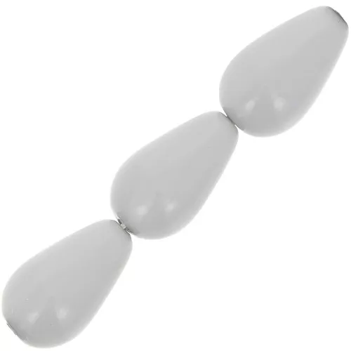 Preciosa Pearls - Perla en forma de pera 15x8 mm - Cerámica gris x5