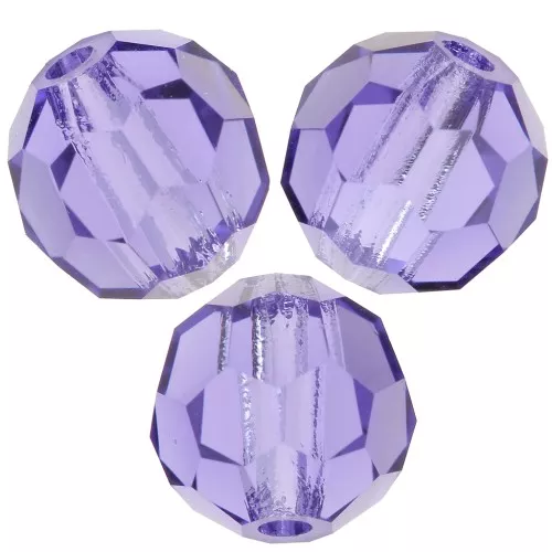 Perlas facetadas redondas Preciosa - Cuenta redonda 4 mm - Tanzanita x20