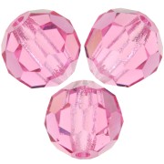 Preciosa perlas facetadas redondas - Perla redonda 4 mm - Rosa x20