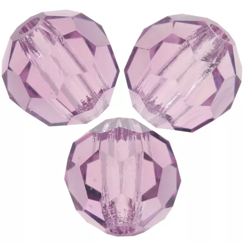 Preciosa perlas facetadas redondas - Perla redonda 5 mm - Light Amethyst x15