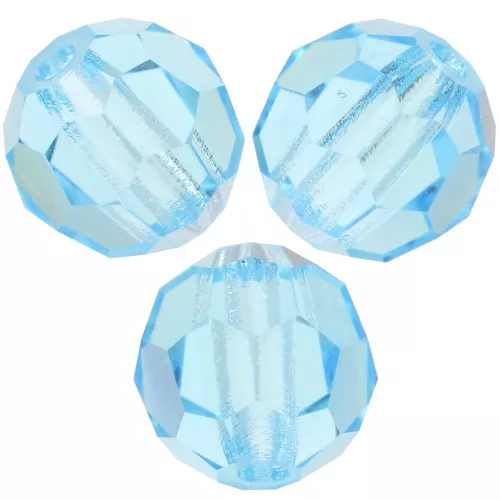 Preciosa perlas facetadas redondas - Perla redonda 5 mm - Aqua Bohemica x15