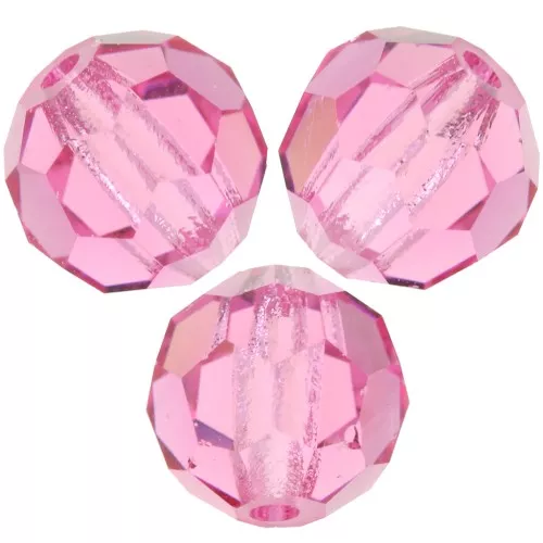 Preciosa perlas facetadas redondas - Perla redonda 6 mm - Rosa x6