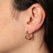 Pendientes criollos redondos de 20 mm para decorar - chapados en oro de 3 micras x2
