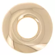 Colgante donut aplanado 15 mm - 3 micras chapado en oro x1