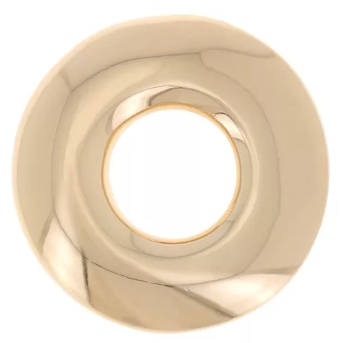 Colgante donut aplanado 15 mm - 3 micras chapado en oro x1