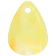 Lentejuelas de pétalos de flores curvados de 17 mm en acrílico - Amarillo jaspeado x15