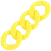 Eslabón acrílico trenzado ovalado 39x34 mm - Amarillo fluorescente x1|raw }}