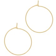 Criollas para decorar 25 mm - Acero inoxidable 316L Dorado x2