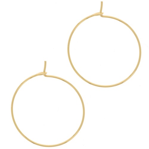 Criollas para decorar 25 mm - Acero inoxidable 316L Dorado x2
