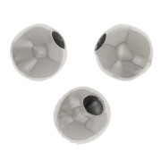 Cuentas redondas de 3 mm - Acero inoxidable 303L x100