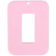 Colgante rectángulo calado acrílico transparente 40x30 mm - Rosa x1|raw }}