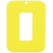 Colgante calado rectangular de acrílico opaco 40x30 mm - Amarillo fluorescente x1|raw }}