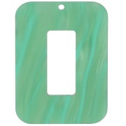 Colgante rectángulo de acetato 40x30 mm - Perla verde jaspeada x1|raw }}