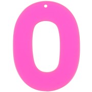 Colgante calado ovalado acrílico transparente 47x34 mm - Rosa - naranja neón x1|raw }}