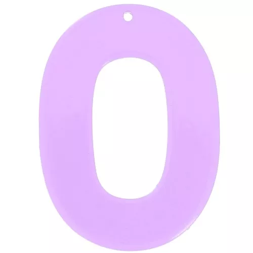 Colgante calado ovalado acrílico transparente 47x34 mm - Violeta claro x1