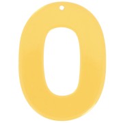 Colgante calado oval acrílico transparente 47x34 mm - Amarillo x1