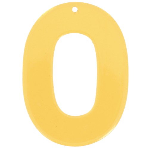 Colgante calado oval acrílico transparente 47x34 mm - Amarillo x1