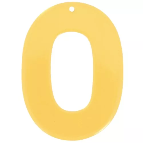 Colgante calado oval acrílico transparente 47x34 mm - Amarillo x1