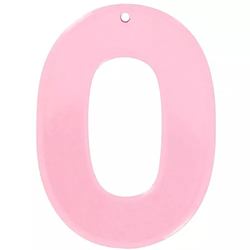 Colgante calado ovalado acrílico transparente 47x34 mm - Rosa x1